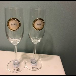Mr and Mrs Champagne Flutes